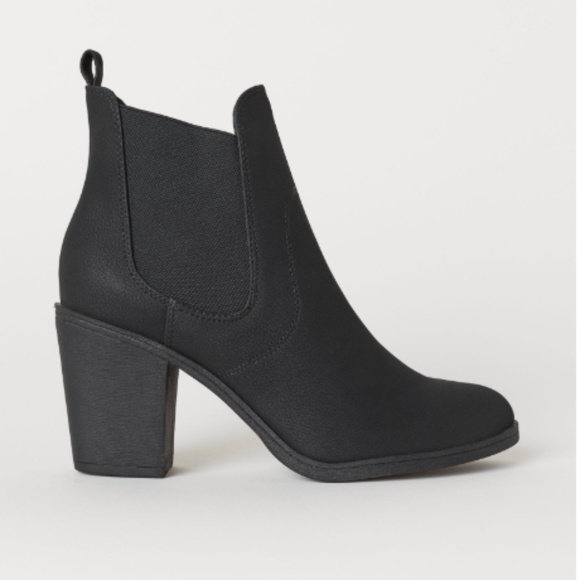 Divided Shoes - H&M Divided Black Faux Heeled Ankle Booties